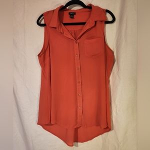 RUE 21 XL sleeveless blouse orange